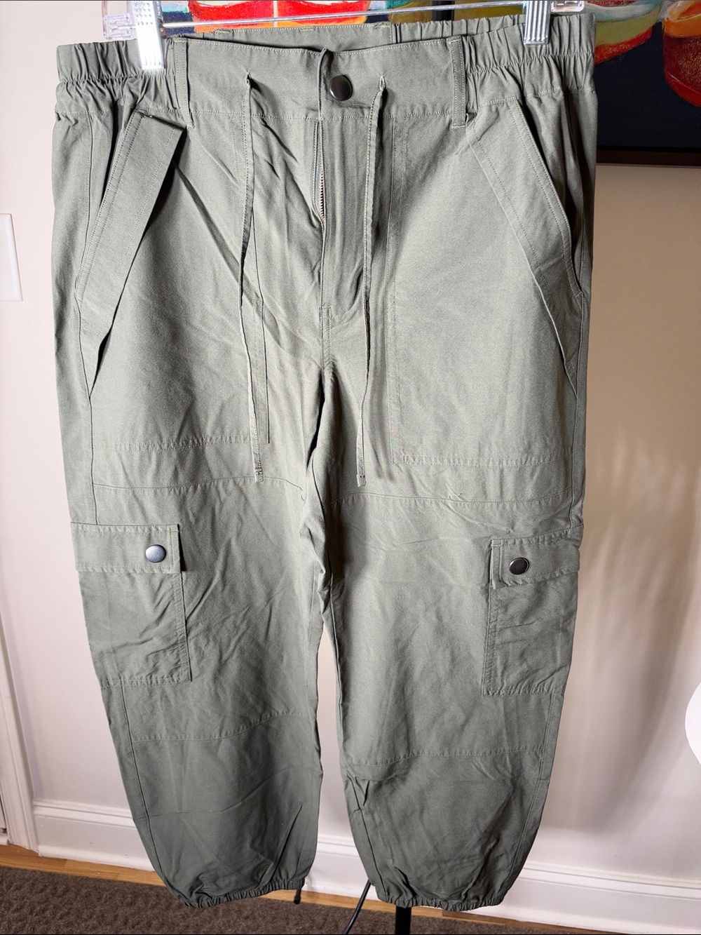 CAbi Olive Utility Cargo Joggers